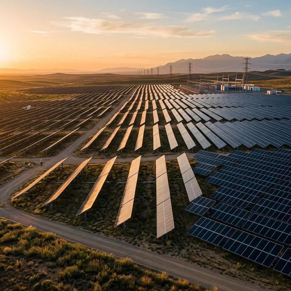 Solar farm landscape